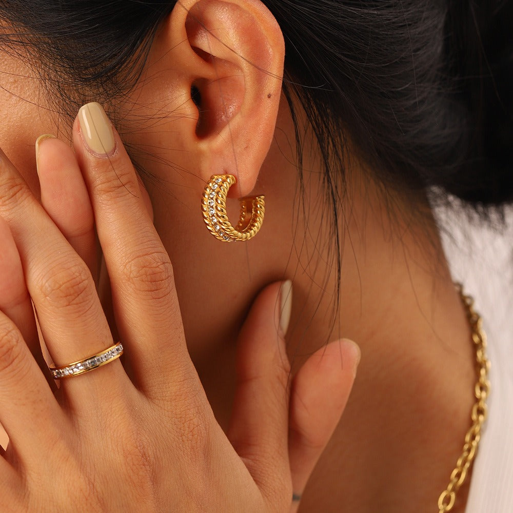 Rosebud 4 Pearl Earrings