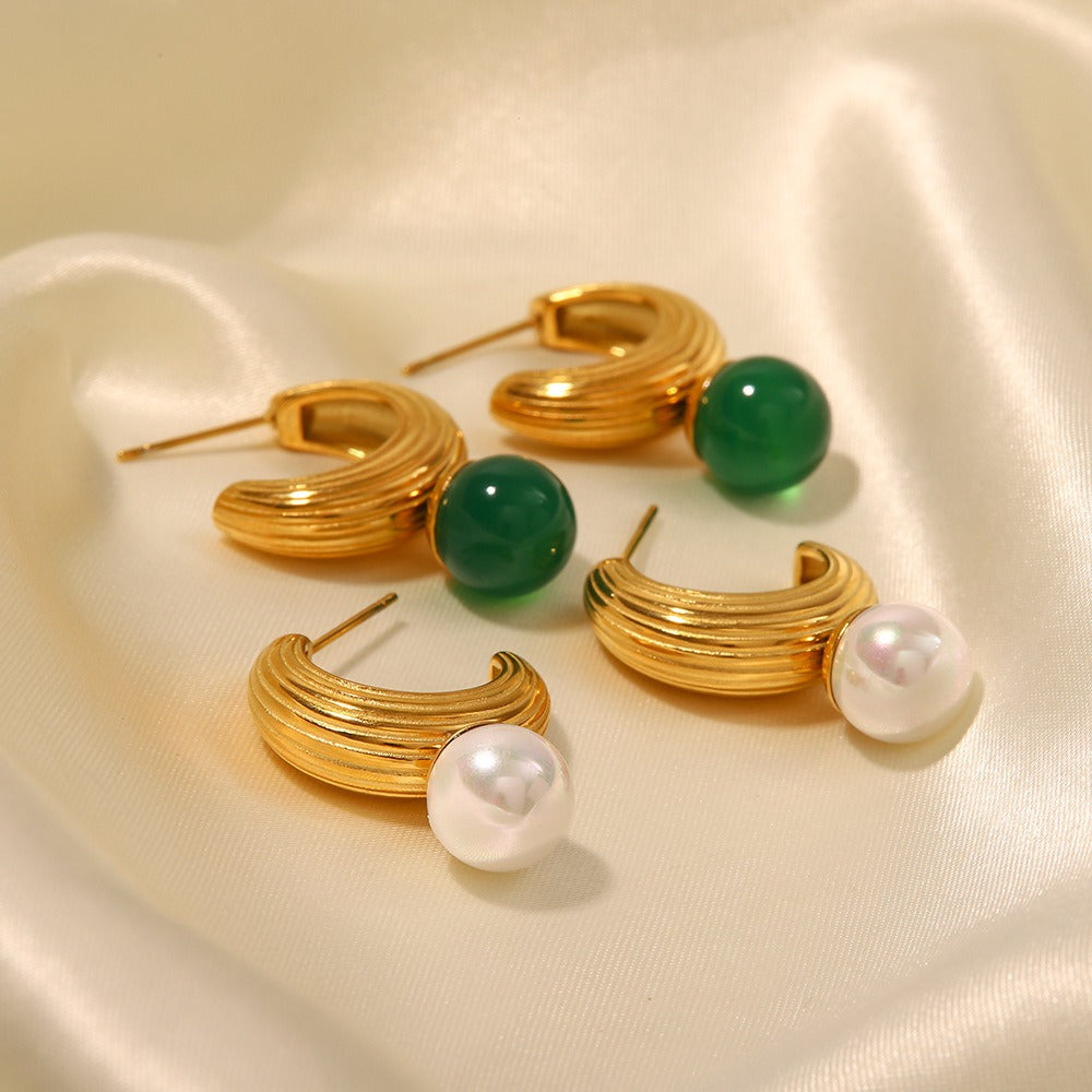 Port Beach Pearl Earrings