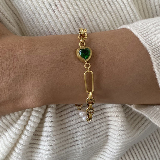 Tallows Heart Necklace + Bracelet Set