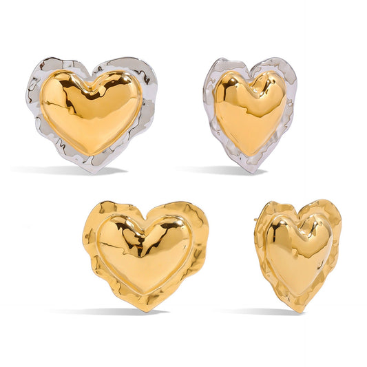 Noosa Main Heart Earrings + Ring Set