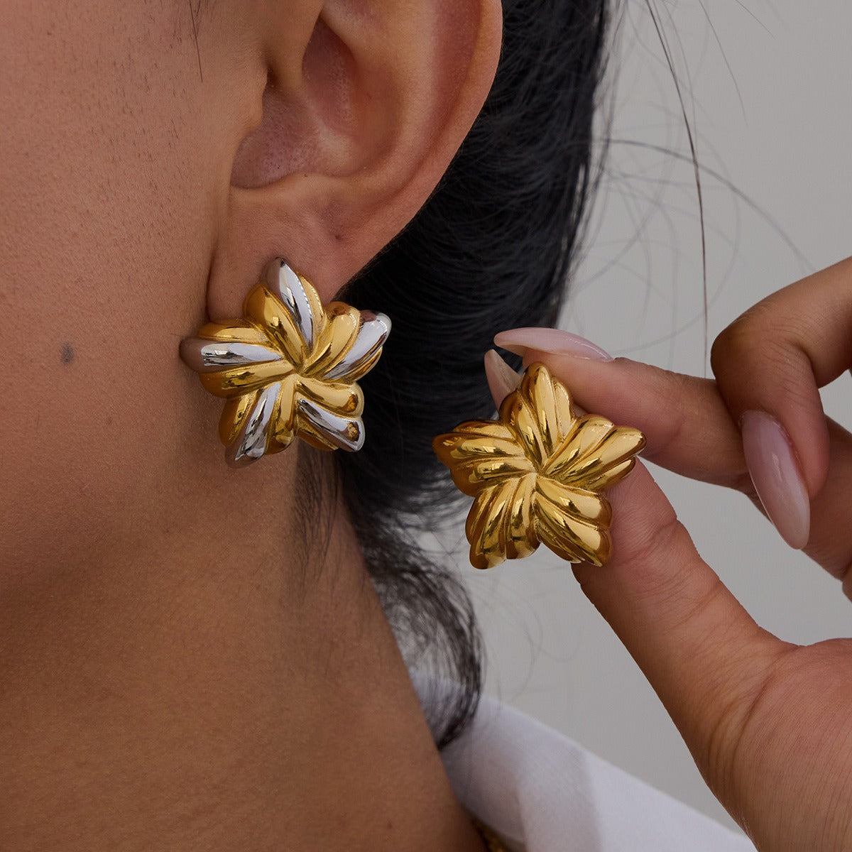 Nobby Star Earrings + Necklace Set