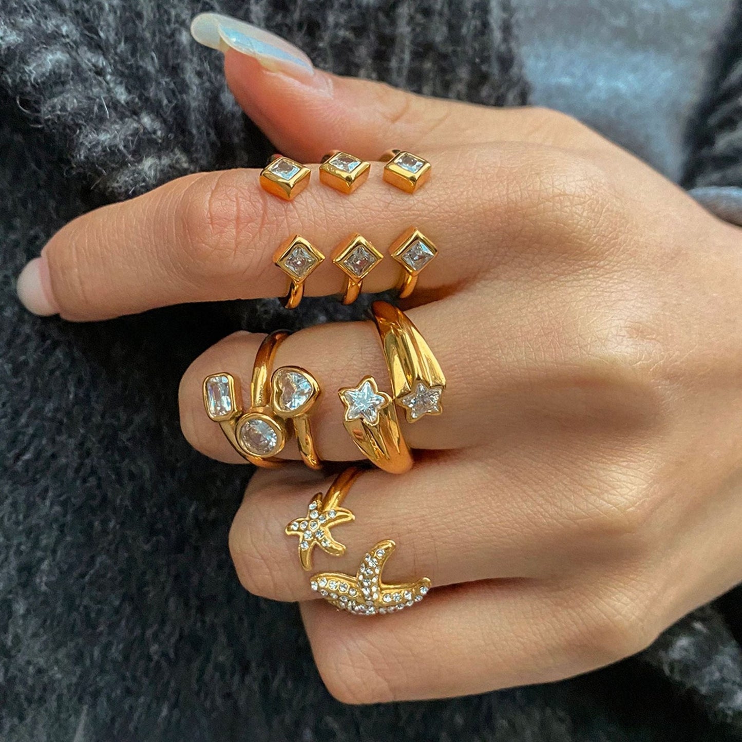 Tamarama Heart Earrings + Ring Set