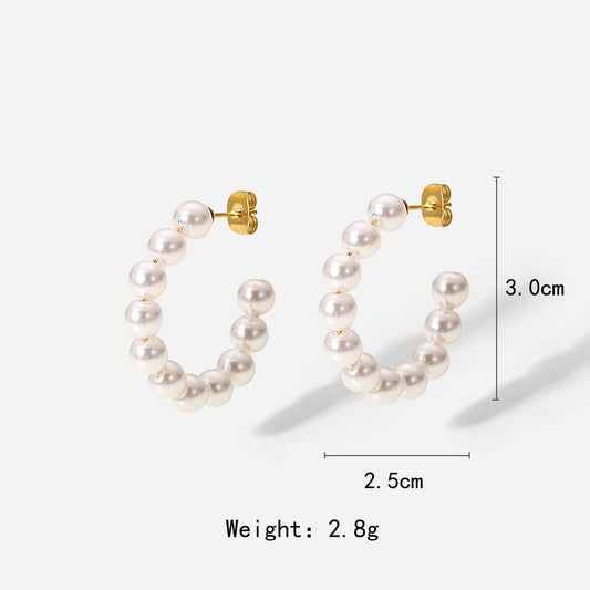 Curl Curl Pearl Earrings