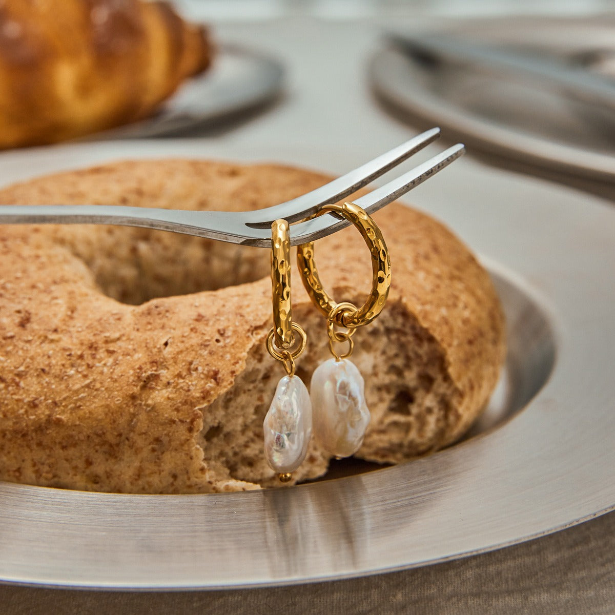 Boomerang Pearl Earrings