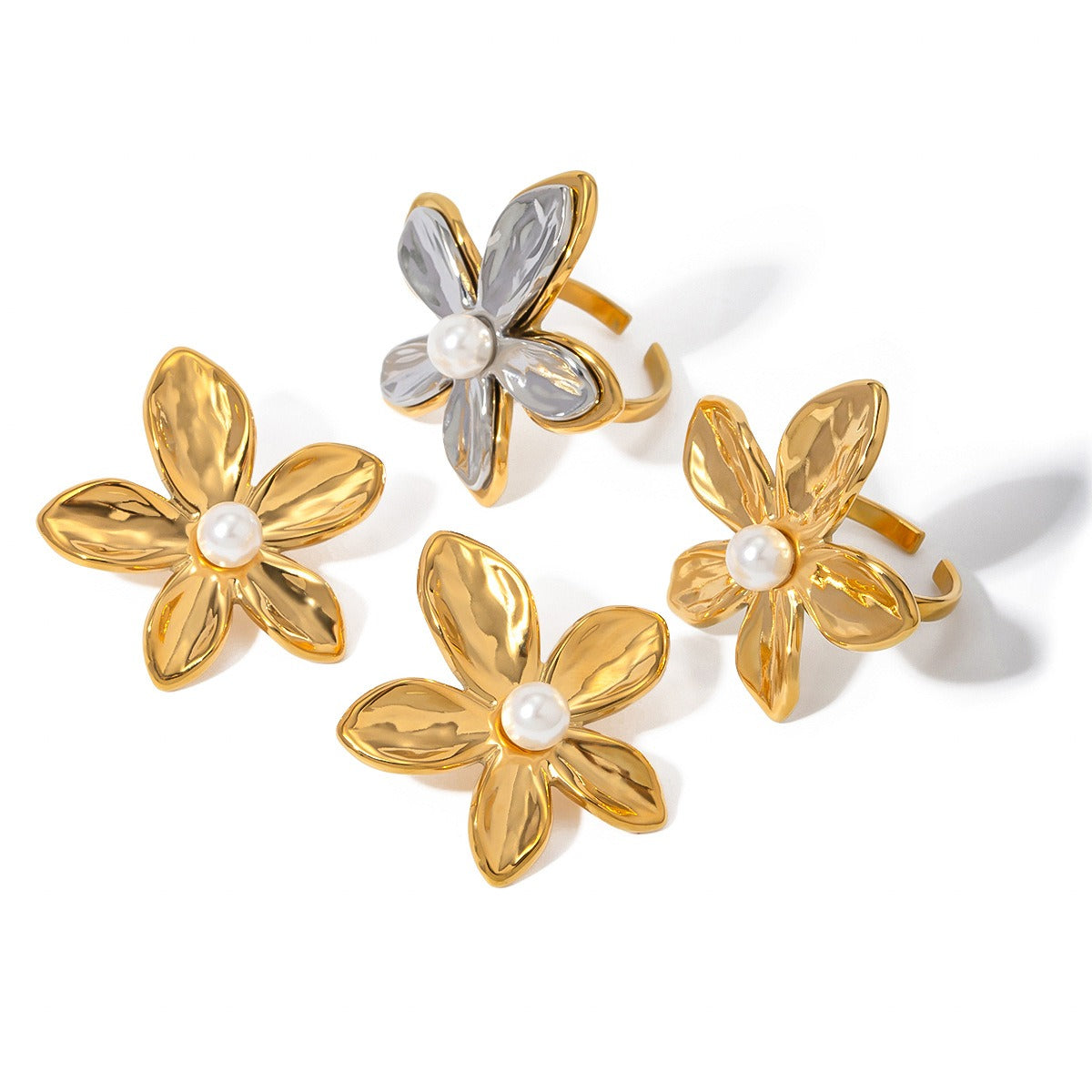 Venus Bay Floral Earrings + Ring Set