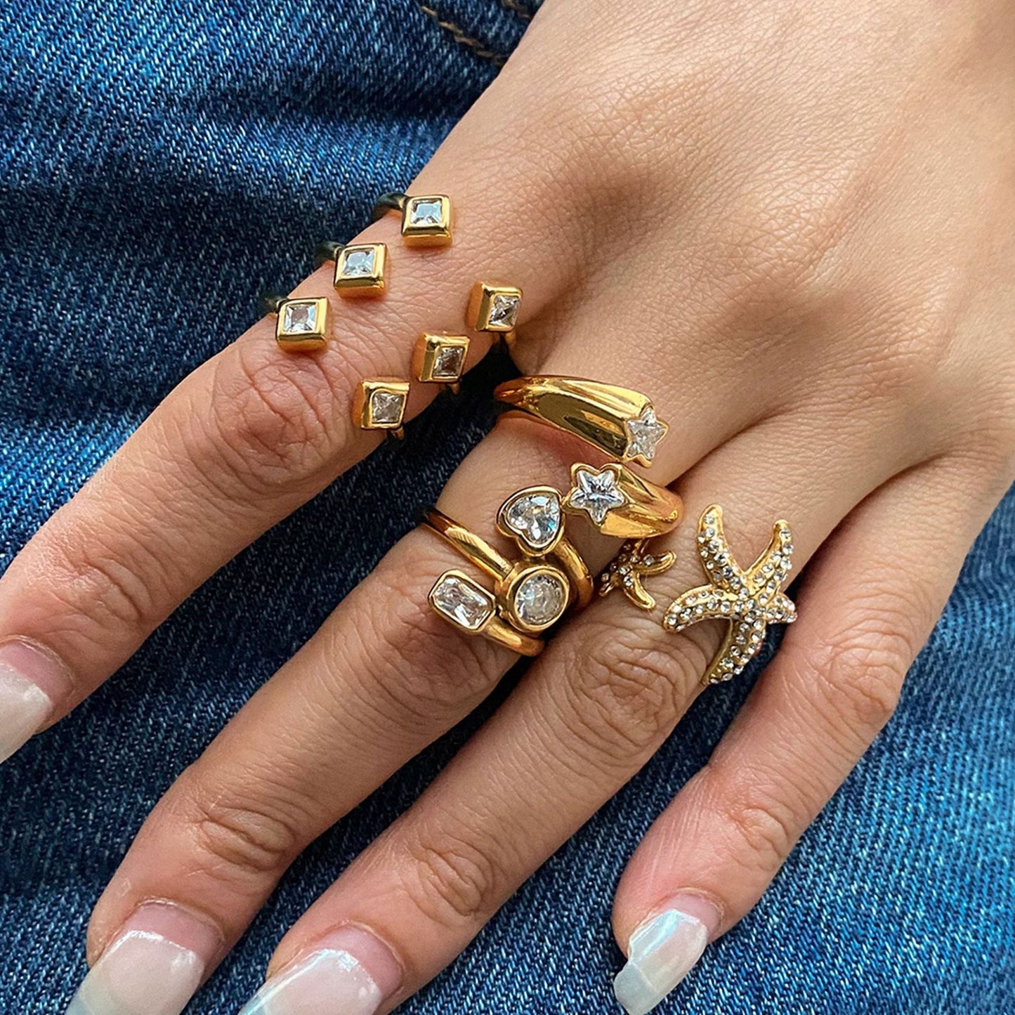 Tamarama Heart Earrings + Ring Set