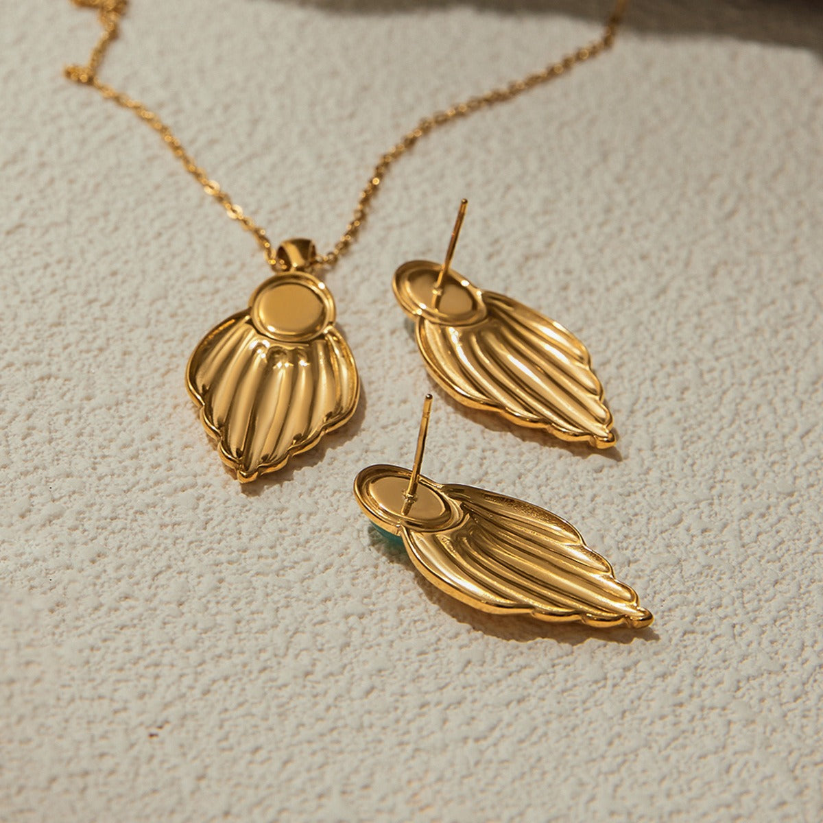 Seven Mile (Lennox) Geometric Earrings + Necklace Set