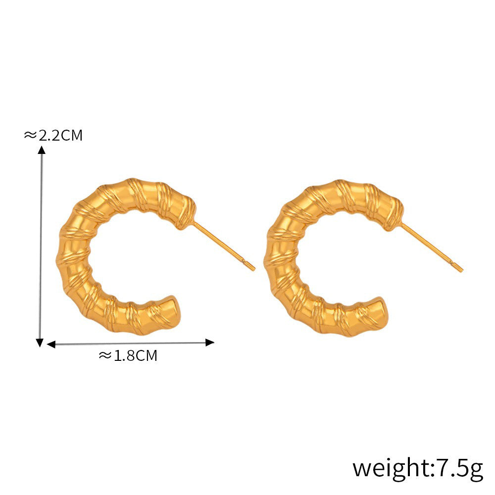 Semaphore C‑Shaped Earrings