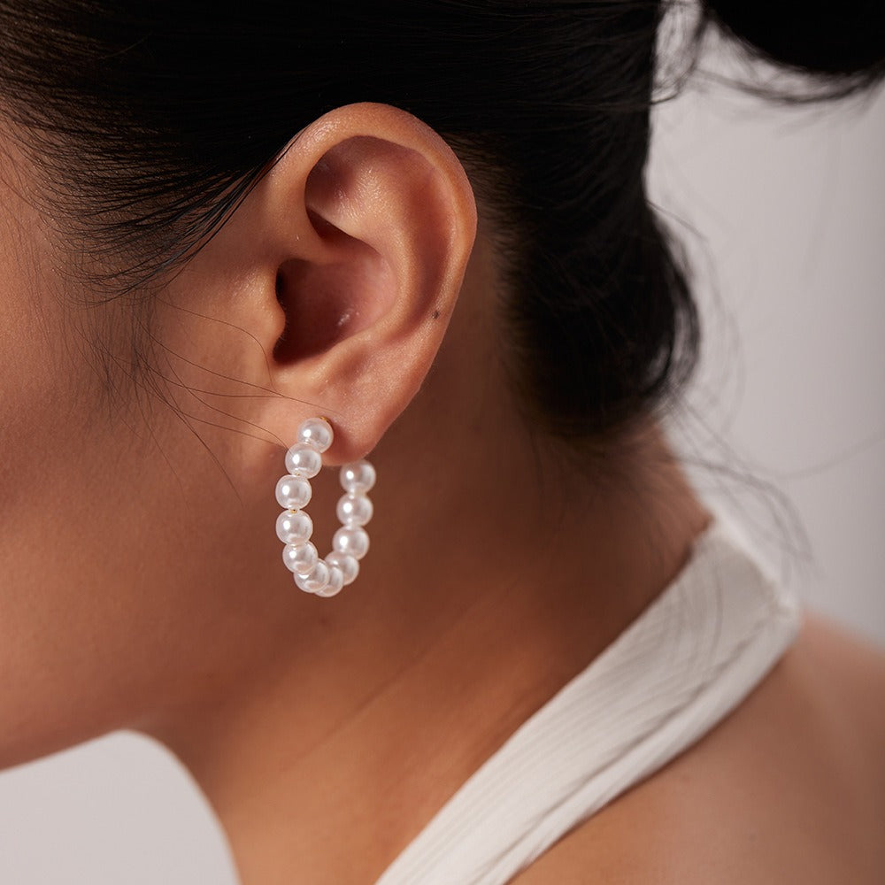 Curl Curl Pearl Earrings