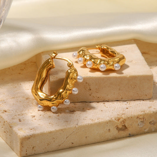 Meelup Pearl Earrings Set