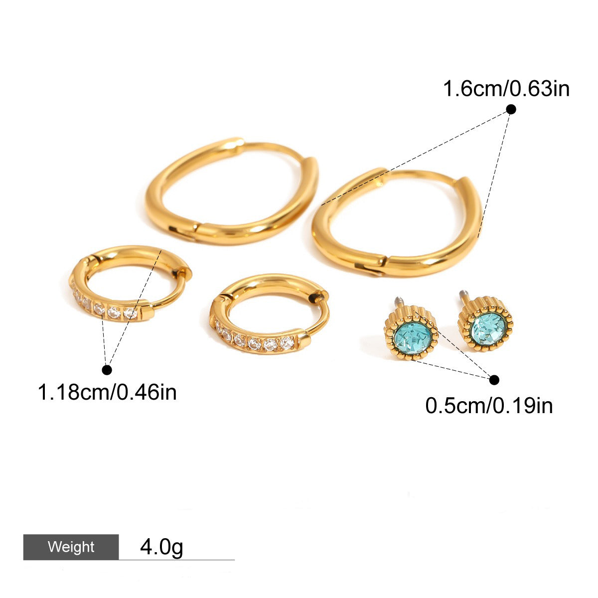 Long Reef 5 Geometric Earrings