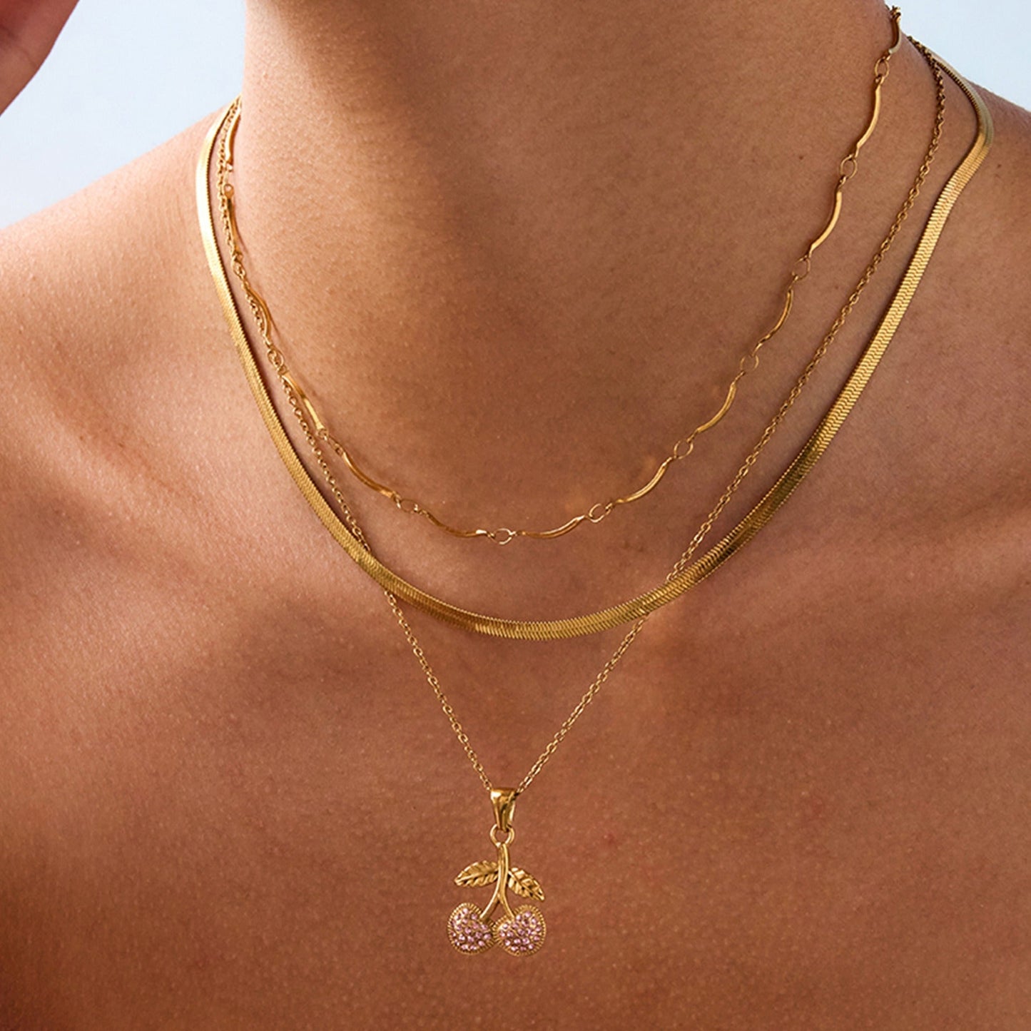 Barn Hill Cherry Necklace + Ring Set