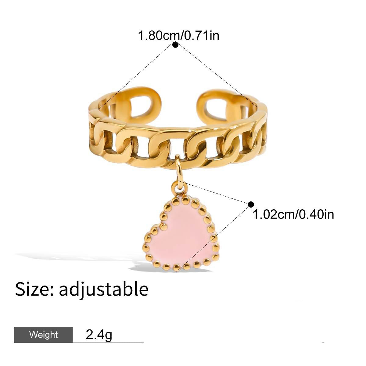 Noosa Main Heart Earrings + Ring Set