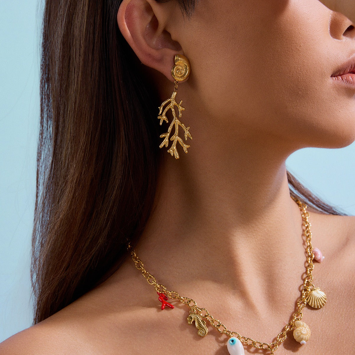 Crowdy Head Shell Earrings